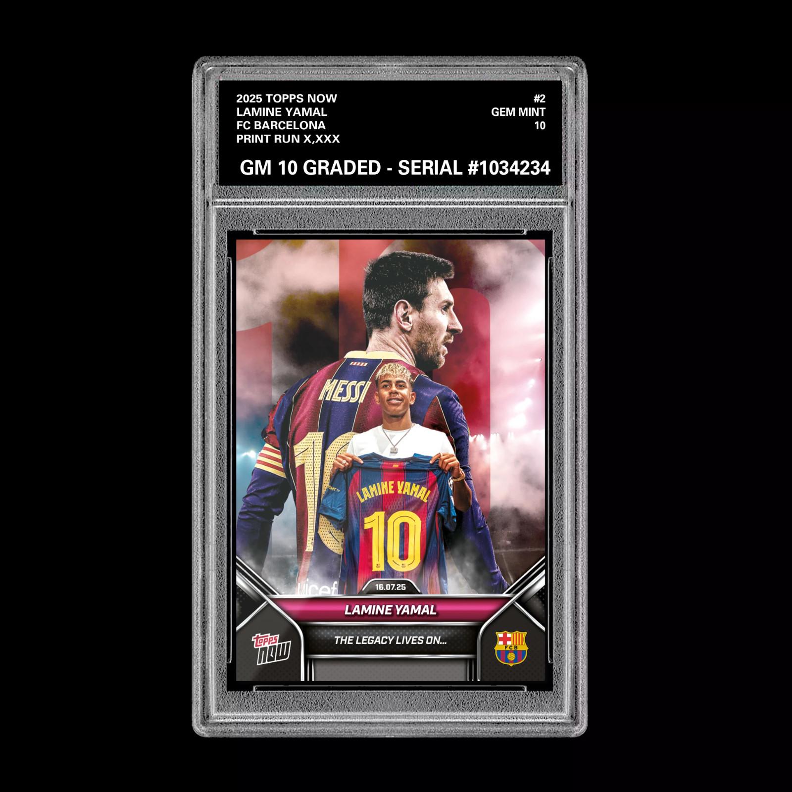 激レア 90s パルメイラス Rhumell 10番 M 2025年ラスト価格 Graded 10 Lamine Yamal - 2025 TOPPS NOW 2 the Legacy Lives on