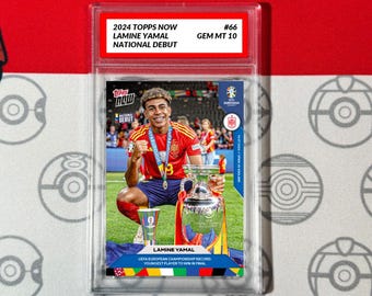 Graded 10 Lamine Yamal 66 2024 Topps Now Euro Soccer Rc Rookie