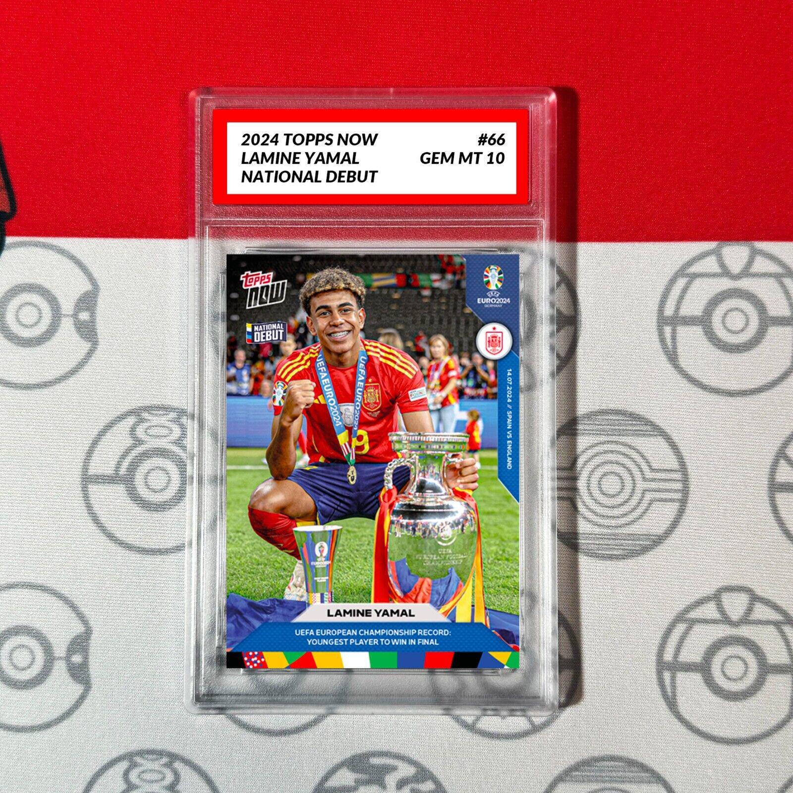 グレード10 ラミン・ヤマル 66 2024 Topps Now ユーロサッカー RC