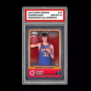 Graded 10 2024 COOPER FLAGG Topps Chrome RC Rookie McDonald’s All American 78