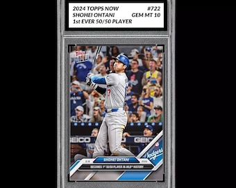 Classificato 10 Shohei Ohtani 50/50 2024 Mlb Topps Now Card 722 Prima in assoluto!