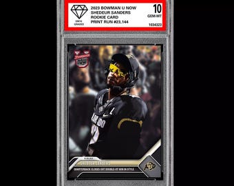 Shedeur Sanders 2023 Bowman U Now Graded 10 Rookie Karte Colorado Buffaloes Rc