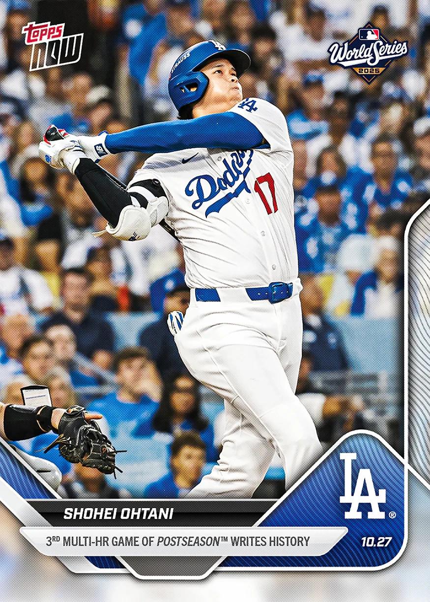 PSA 10 大谷翔平 2025 Topps NOW ワールドシリーズ HISTORY カード 903