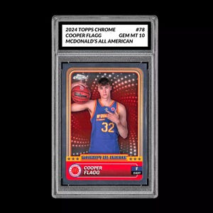Graded 10 2024 COOPER FLAGG Topps Chrome RC Rookie McDonald’s All American 78