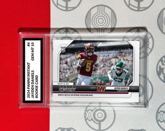 Tarjeta de novato Jayden Daniels 6 RC de grado 10, 2024, Panini Instant Washington