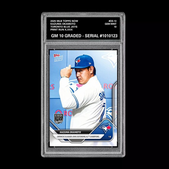 グレード10 岡本和真 OS-13 2025 MLB Topps Nowカード トロント 