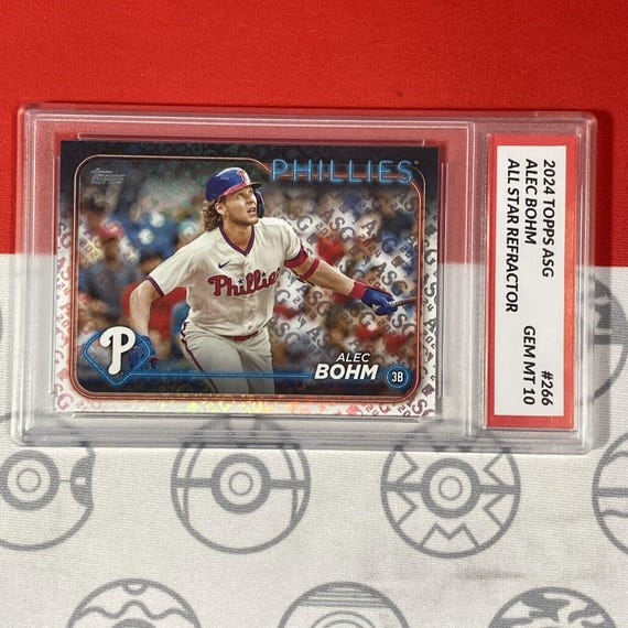 Graded 10 2024 Topps Alec Bohm All-star Game Chrome Phillies - Etsy