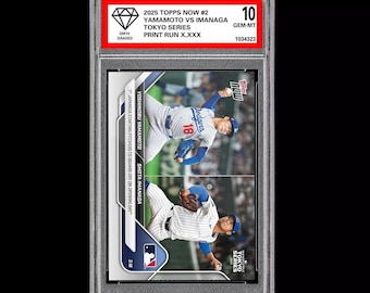 Graded 10 Yoshinobu Yamamoto Shota Imanaga 2025 MLB Topps NOW Card 2