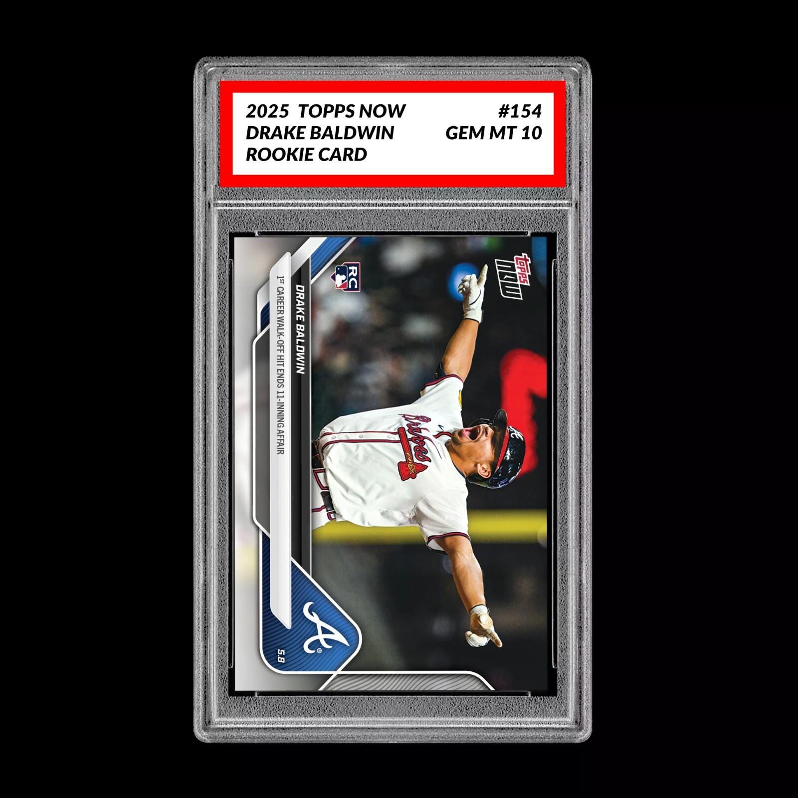Graded 10 Drake Baldwin 154 Rc Rookie 2025 Mlb Topps Now Card Sp 