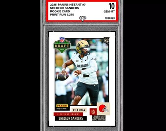 Classificato 10 Shedeur Sanders 7 RC Rookie 2025 Panini Instant NFL Cleveland Browns