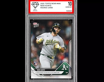 ニック・カーツ直筆サイン入りオークランド・アスレチックス 8x10 写真