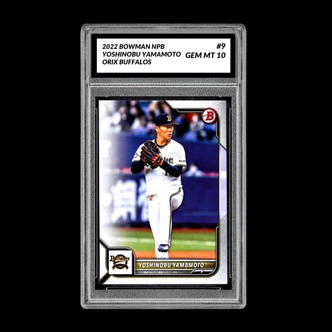Graded 10 Yoshinobu Yamamoto 2022 Bowman NPB ORIX BUFFALOES