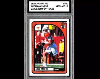 Graded 10 Arch Manning Nil Rc Rookie Karte 2024 Panini Universität Texas