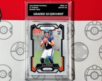 Tarjeta Panini Prizm Rookie RC 339 Gem Mint Texans, CJ Stroud 2023, 10.º grado