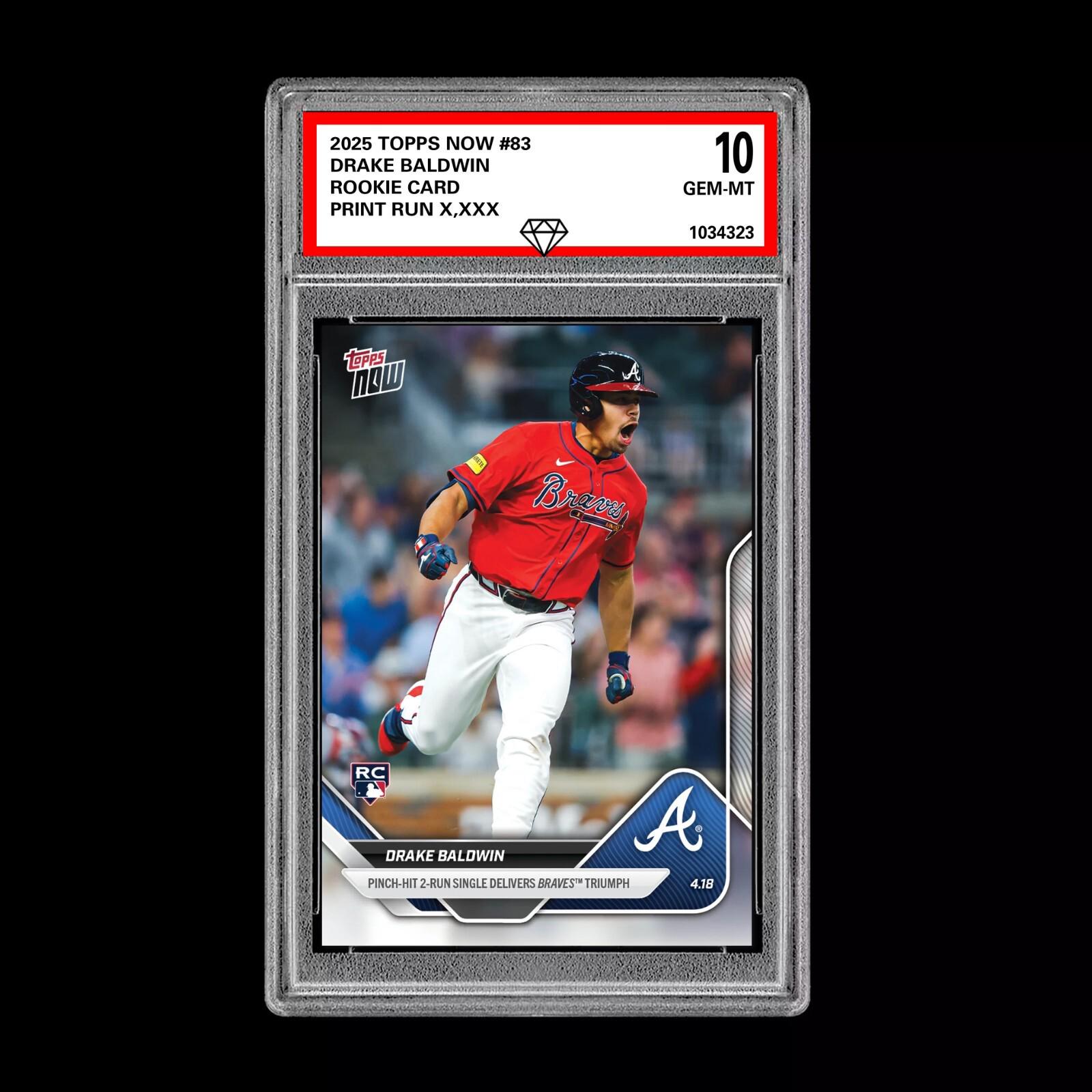 グレード10 ドレイク ボールドウィン 2025 Topps Now *史上初* Topps 