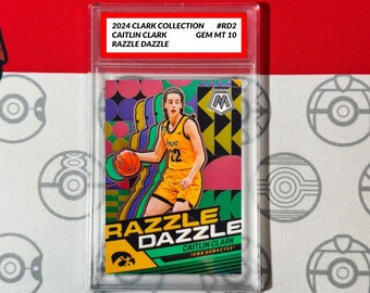 Graded 10 Caitlin Clark Mosaic Razzle Dazzle RC RD2 2024 Panini CC