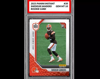 Calificación 10 Shedeur Sanders 30 RC Novato 2025 Panini Instant NFL Browns