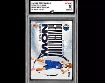 Graded 10 Cooper Flagg Gn-1 Rookie Rc 2025-26 Topps Basketball -