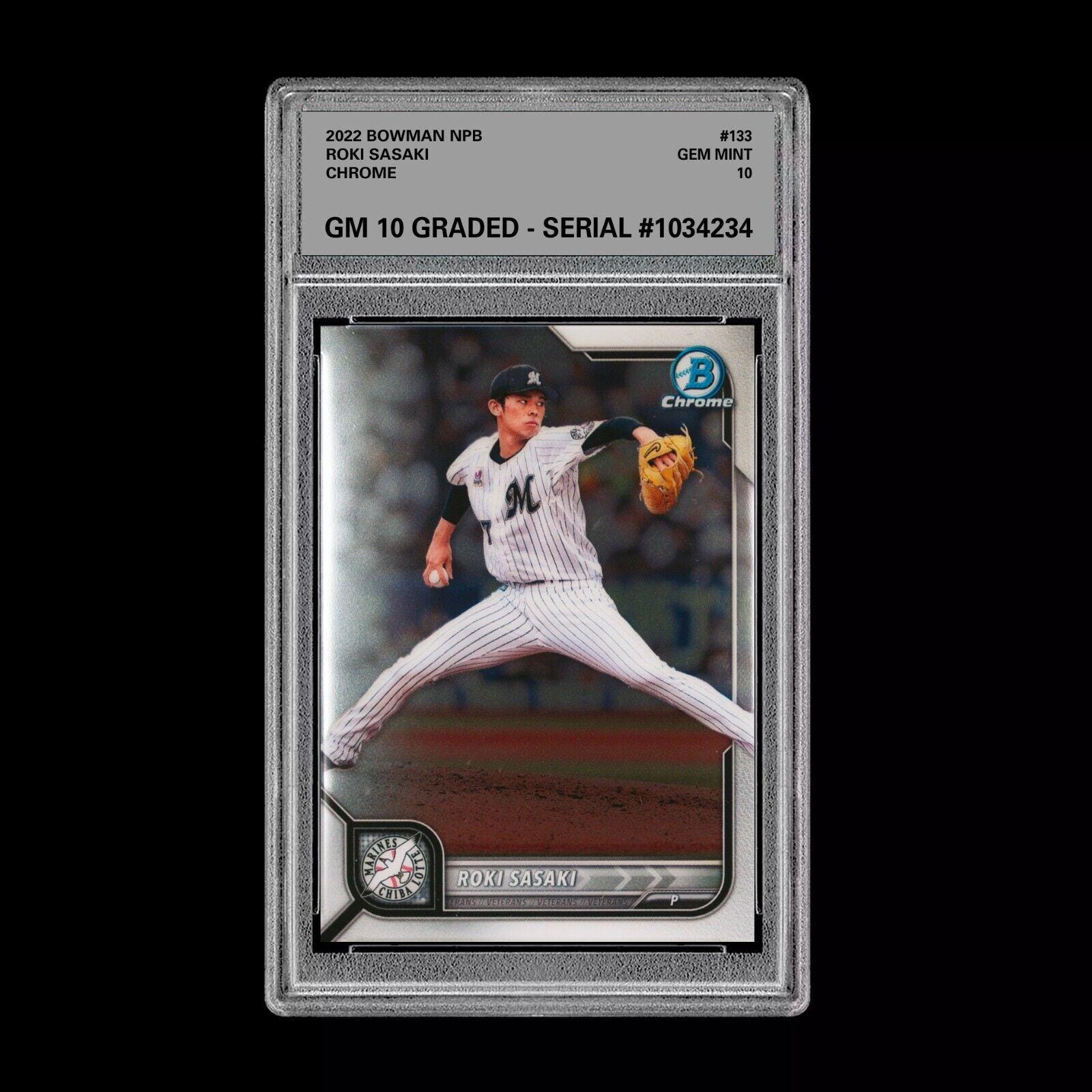 2022 Bowman Chrome Npb Roki Sasaki Dodgers Rookie 1st Bowman Gm 10 