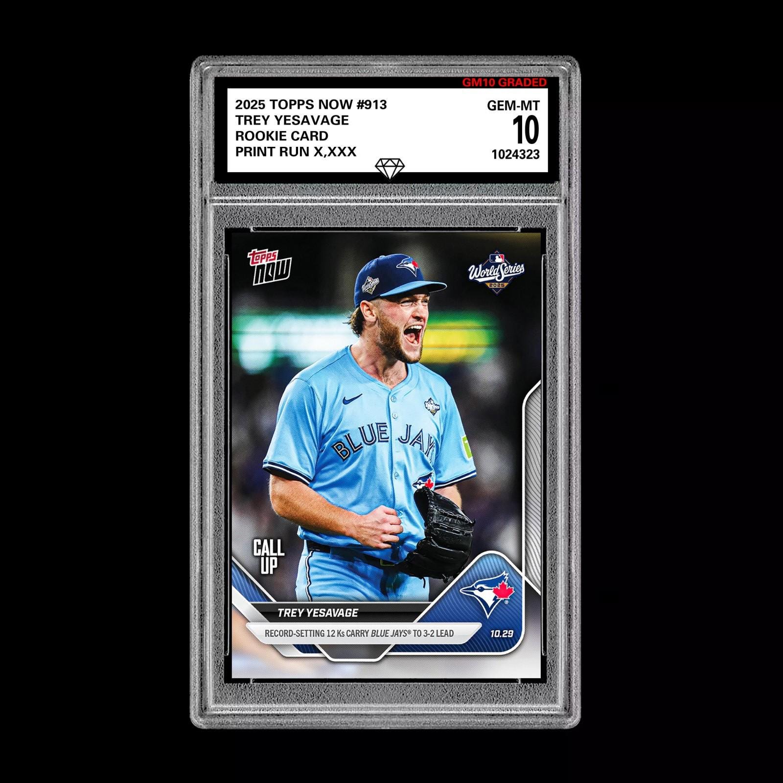 Graded 10 Trey Yesavage World Series Rookie Rc 2025 Mlb Topps Now 