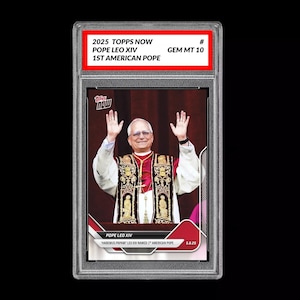 Classificado como 10 em 2025, o Topps agora é o 1º Papa Americano, Papa Leão XIV, Rc Rookie
