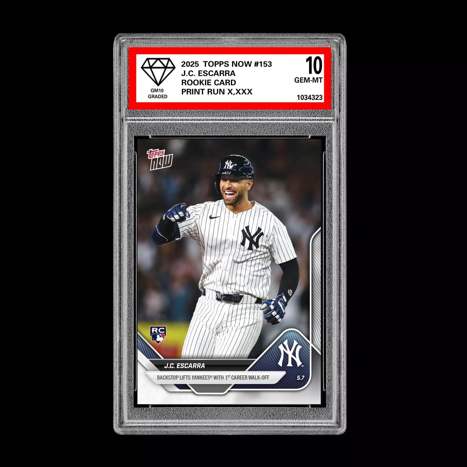 グレード10 J.C. エスカラ RC ルーキーカード 2025 MLB Topps Now
