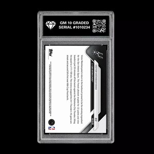 Tarjeta de la Final de la Copa de la NBA 83 de Topps Now 2025-26 de Victor Wembanyama, grado 10 imagen 2