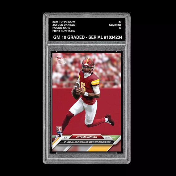 Graded 10 Jayden Daniels - 2024 Topps Now 3 Washington Rc Rookie Card - Etsy Israel Graded 10 Jayden Daniels - 2024 Topps Now 3 Washington Rc Rookie Card - Etsy Israel
