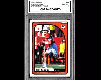 Graded 10 Arch Manning Nil Rc Rookie Karte 2024 Panini Universität Texas