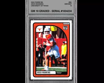 Graded 10 Arch Manning Nil Rc Rookie Karte 2024 Panini Universität Texas