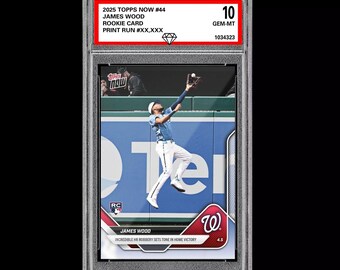 Graded 10 James Wood Rc Rookie 2025 Mlb Topps Now Nationals Card 44