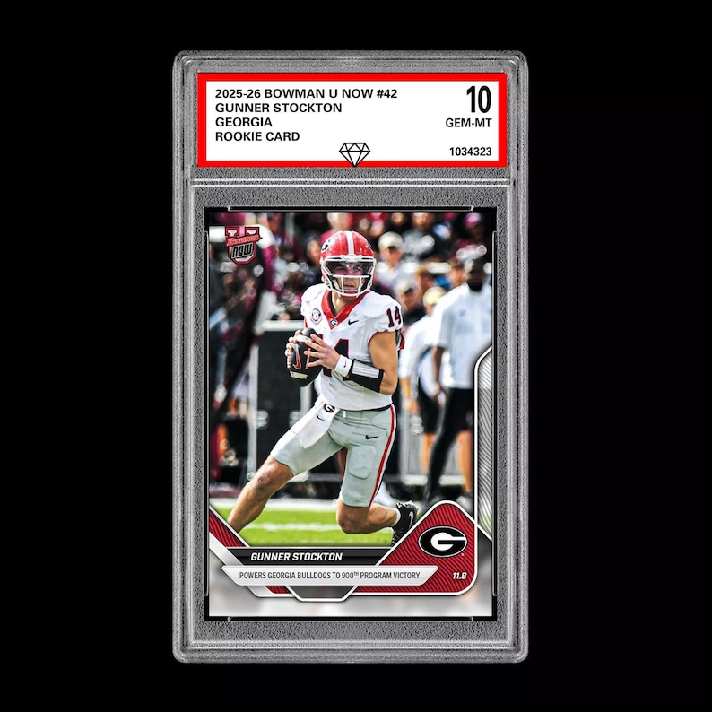Graded 10 Gunner Stockton 2025-26 Bowman U Now 42 RC Rookie Card image 1