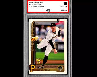 Graded 10 Paul Skenes - 2025 Topps 98 RC All Star Rookie Pittsburgh Pirates