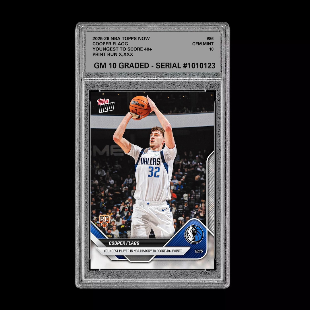Graded 10 Cooper Flagg RC Rookie Card 2025-26 NBA Topps Now 86