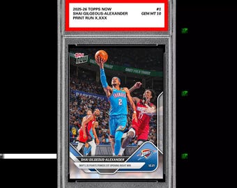 Graded 10 Shai Gilgeous-Alexander 1 2025-26 TOPPS NOW Basketball