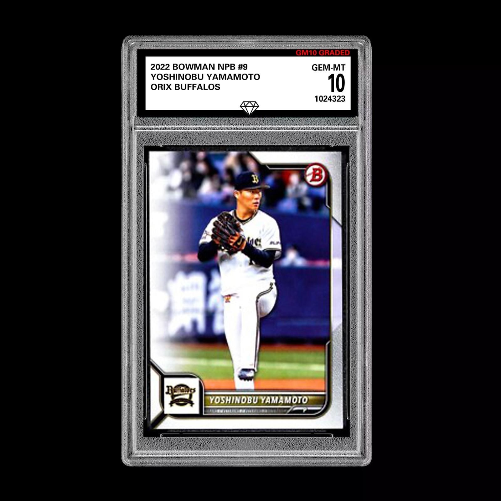 Graded 10 Yoshinobu Yamamoto 2022 Bowman NPB ORIX BUFFALOES