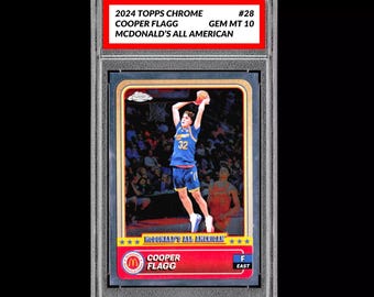 Noté 10 2024 COOPER FLAGG Topps Chrome RC Rookie McDonald's All American 28