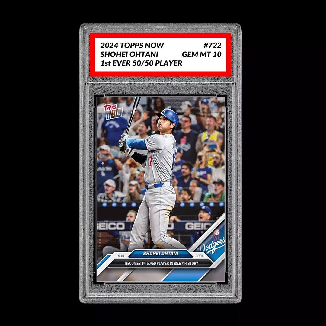 グレード10 大谷翔平 50/50 2024 MLB Topps Now カード 722 初登場 