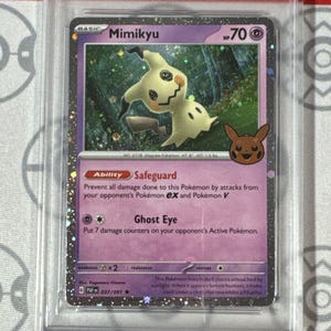 Carta Pokémon Mimikyu 2024 Trick Or Trade Reverse Holo Pikachu, calificada con 10 (037 PAF) imagen 2