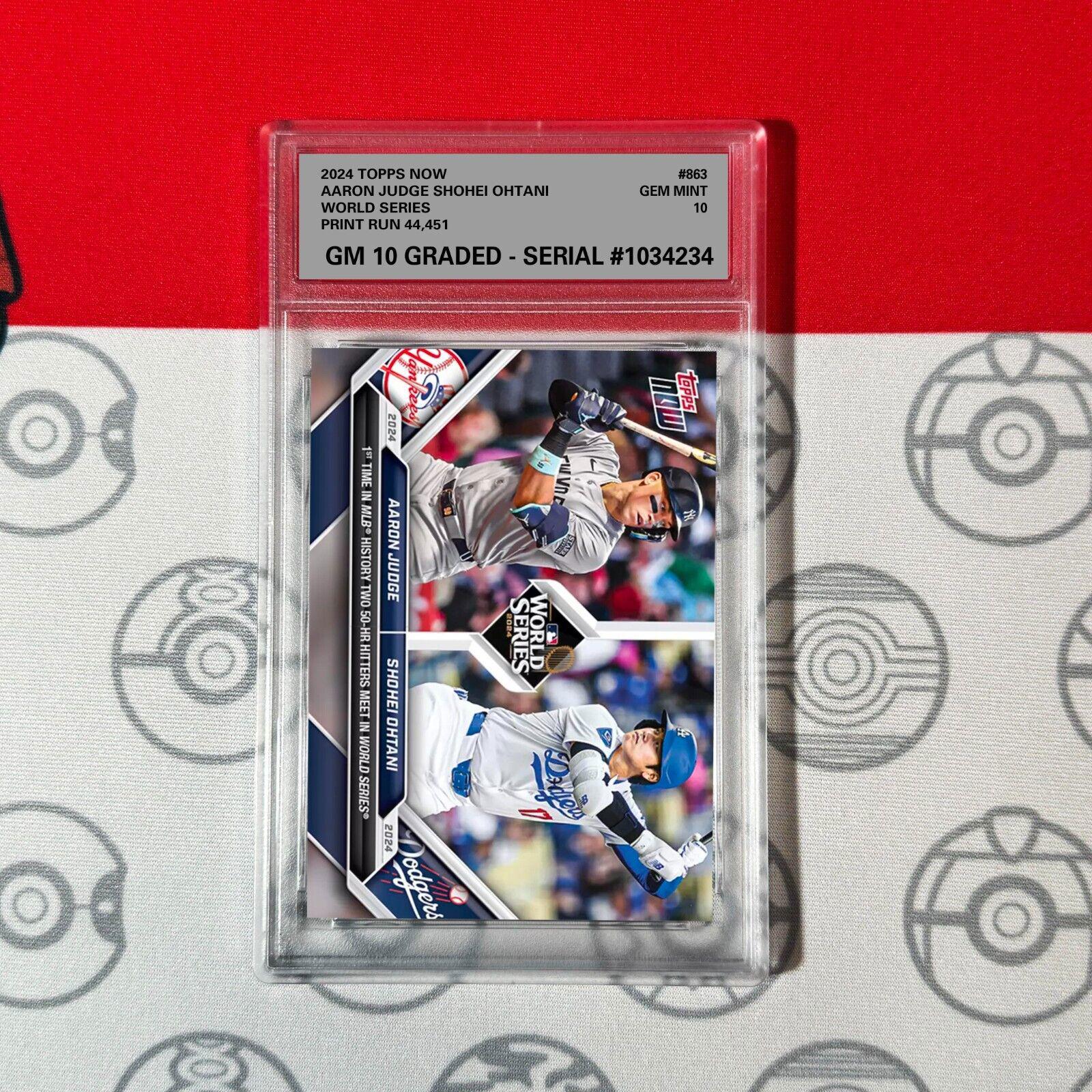 Graded 10 Aaron Judge/shohei Ohtani - 2024 MLB Topps NOW Card 863 
