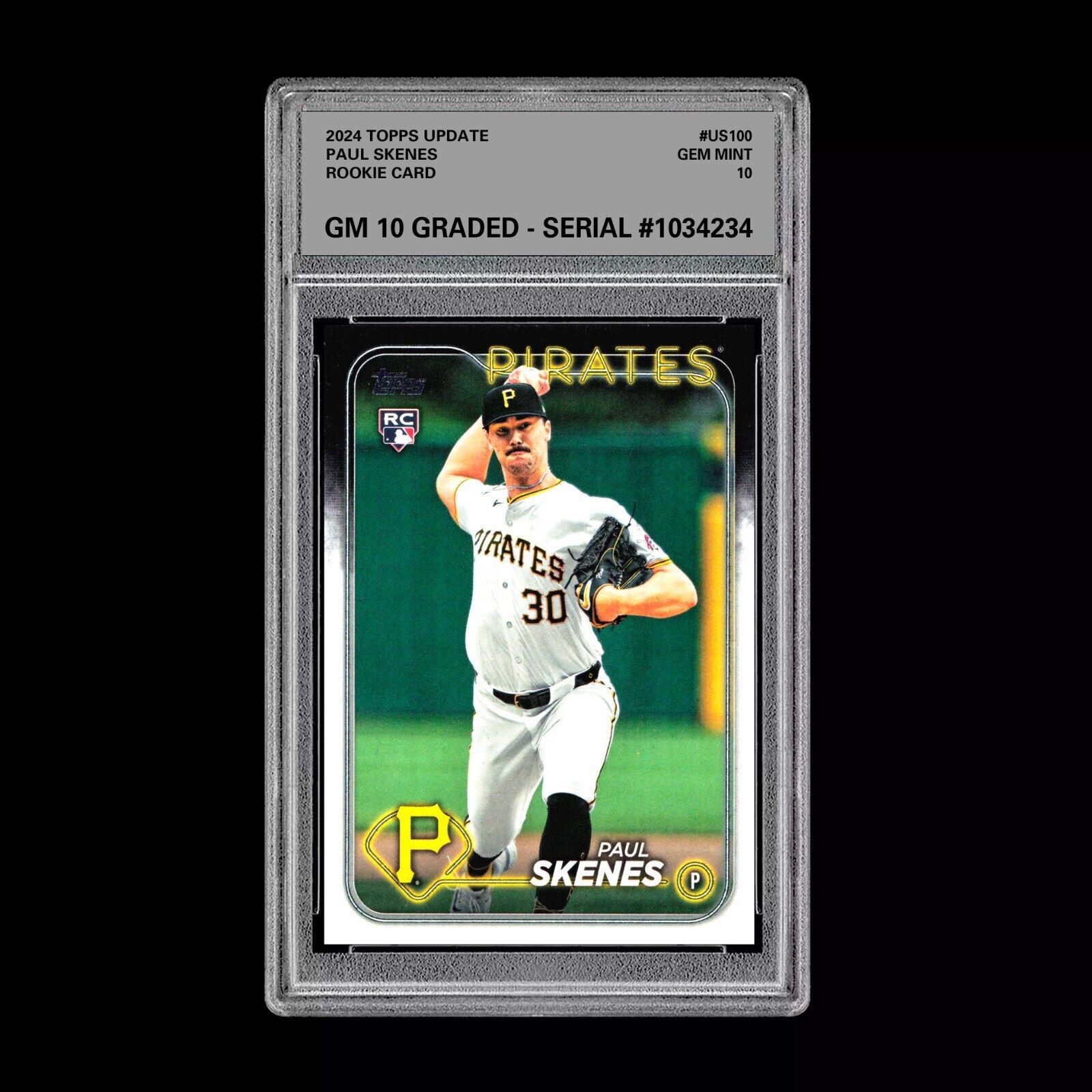 paul skenes graded rookie card Paul Skenes 2024 Topps Now #491 Rookie Card RC Pittsburgh Pirates 1st Graded 10