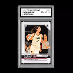 Graded 10 Caitlin Clark 89 RC Rookie Card 2024 Panini Instant Indiana Fever