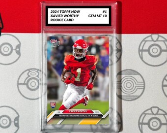 Graded 10 Xavier Worthy Rc Rookie Card 2024 Topps Now Football 1 Chiefs