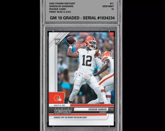Shedeur Sanders, clasificado 10 - Panini Instant 2025 11 RC Rookie Browns