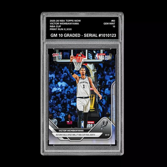 victor wembanyama graded cards 2023 Court Kings - - Acetate Rookies - #4 Official trading card for collectors Topps Now NBA Graded Card