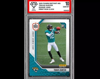 Travis Hunter 35 RC Rookie 2025 Panini Instant NFL Rps - Calificación 10