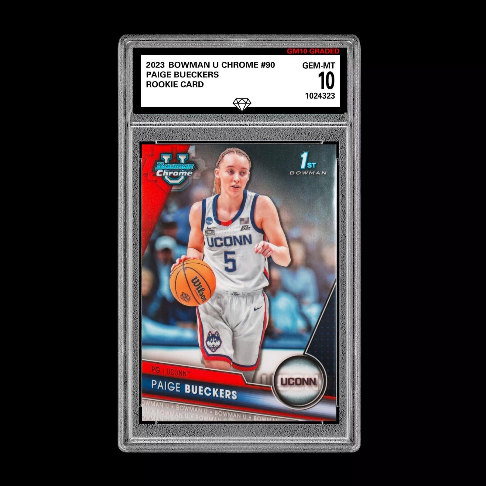 Graded 10 Paige Bueckers 90 2025 Bowman U University Chrome 1st RC 