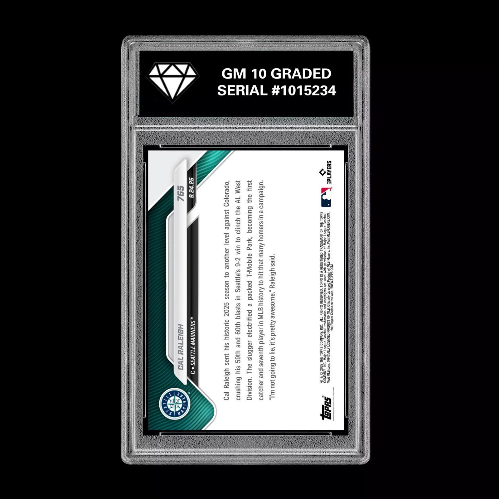 グレード10 カル・ローリー 60本塁打記録 2025 Topps Now 765 シアトル