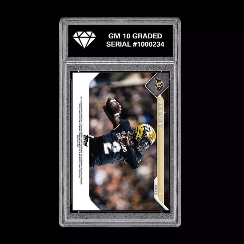Shedeur Sanders 2023 Bowman U ahora clasificado 10 Tarjeta de novato Colorado Buffaloes Rc imagen 2