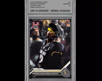 Shedeur Sanders 2023 Bowman U Now Graded 10 Rookie Karte Colorado Buffaloes Rc